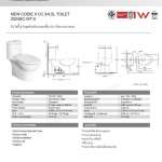 2024SC-WT-0 สุขภัณฑ์แบบชิ้นเดียว รุ่น New Codie II ใช้น้ำ 3/4.5 ลิตร 