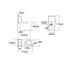 2530NSC-WT-0 สุขภัณฑ์แบบชิ้นเดียว รุ่น Flexio ใช้น้ำ 3/4.2 ลิตร 