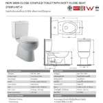 2793PJ-WT-0 สุขภัณฑ์แบบสองชิ้น รุ่น New Sibia ใช้น้ำ 3/4.5 ลิตร
