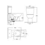2794PJ-WT-0 สุขภัณฑ์แบบสองชิ้น รุ่น New Sibia ใช้น้ำ 6 ลิตร