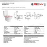2630NF-WT-2 สุขภัณฑ์แบบสองชิ้น รุ่น Neo Modern ใช้น้ำ 3/4.2 ลิตร