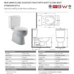 2793SCHW-WT-0 สุขภัณฑ์แบบสองชิ้น รุ่น New Sibia ใช้น้ำ 3/4.5 ลิตร 