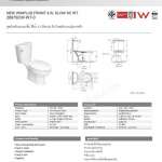 2697SCW-WT-0 สุขภัณฑ์แบบสองชิ้น รุ่น New Winplus ใช้น้ำ 4.5 ลิตร