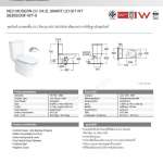 2630SCNF-WT-0 สุขภัณฑ์แบบสองชิ้น รุ่น Neo Modern ใช้น้ำ 3/4.2 ลิตร พร้อมเทปกาวจับยึดโถสุขภัณฑ์  
