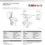 2696SCW-WT-0 สุขภัณฑ์แบบสองชิ้น รุ่น Winston ll ใช้น้ำ 4.5 ลิตร (กดบน)