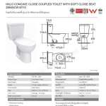 2894SCW-WT-0 สุขภัณฑ์แบบสองชิ้น รุ่น Halo ใช้น้ำ 4.5 ลิตร (กดข้าง)