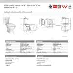 2695SCW-WT-0 สุขภัณฑ์แบบสองชิ้น รุ่น Winston II ใช้น้ำ 4.5 ลิตร