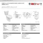 2588SC-WT-0 สุขภัณฑ์แบบสองชิ้น รุ่น Cadet III ใช้น้ำ 4.8 ลิตร
