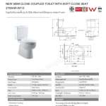 2793HW-WT-0 สุขภัณฑ์แบบสองชิ้น รุ่น New Sibia - P ใช้น้ำ 3/4.5 ลิตร (ท่อออกกำแพง) 