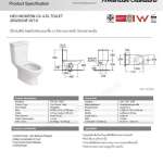 2632-WT-2 สุขภัณฑ์แบบสองชิ้น รุ่น Neo Modern ใช้น้ำ 4.5 ลิตร (ไม่รวมฝารองนั่ง)