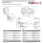 2698SCDW-WT-0 สุขภัณฑ์แบบสองชิ้น รุ่น New Winplus ใช้น้ำ 3/4.5 ลิตร
