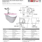 2225SC-WT-0 โถสุขภัณฑ์แบบฟลัชวาล์ว รุ่น Acacia (น้ำเข้าด้านบน) ใช้น้ำ 3.8 ลิตร