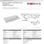 WP-F521-WT อ่างล้างหน้าแบบฝังบนเคาน์เตอร์ รุ่น Fecility