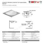 0452-WT อ่างล้างหน้าแบบฝังบนเคาน์เตอร์ รุ่น Concept Sphere
