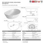 WP-F633-WT อ่างล้างหน้าแบบวางบนเคาน์เตอร์ รุ่น Neo Modern