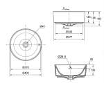 0509-WT อ่างล้างหน้าแบบวางบนเคาน์เตอร์ รุ่น Acacia Evolution Round