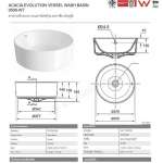 0509-WT อ่างล้างหน้าแบบวางบนเคาน์เตอร์ รุ่น Acacia Evolution Round