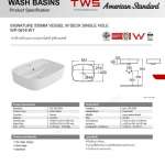 WP-0618-WT อ่างล้างหน้าแบบวางบนเคาน์เตอร์ รุ่น Signature