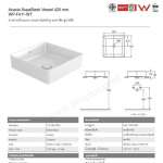 WP-F411-WT อ่างล้างหน้าแบบวางบนเคาน์เตอร์ รุ่น Acacia Supasleek