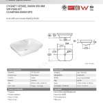 WP-F646-WT อ่างล้างหน้าแบบวางบนเคาน์เตอร์ รุ่น Cygnet