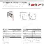 A-0426-10 ก๊อกน้ำเย็นยืนอาบแบบฝังผนัง รุ่น Concept Square (เฉพาะวาล์ว)