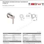 A-6526-10 ก๊อกน้ำเย็นยืนอาบแบบติดผนัง รุ่น Seva