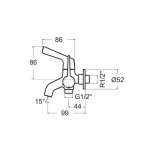 FFAST603-6T1500BT0 ก๊อกน้ำเย็นอเนกประสงค์แบบ 2 ทาง รุ่น Winston
