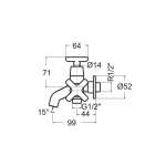 FFAST703-6T1500BT0 ก๊อกน้ำเย็นอเนกประสงค์แบบ 2 ทาง รุ่น Winston