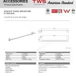 K-1393-46-N ราวแขวนผ้า 60 ซม. รุ่น Acacia Evolution