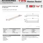 K-1394-52-N ราวแขวนผ้าแบบคู่ 60 ซม. รุ่น Acacia Evolution