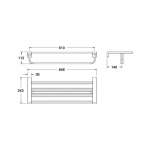 K-1395-53-N ชั้นวางผ้า 60 ซม. รุ่น Acacia Evolution