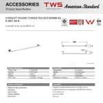 K-2801-46-N ราวแขวนผ้า 60 ซม. รุ่น Concept Round