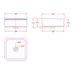 WP-F606-WT อ่างล้างหน้าแบบวางบนเคาน์เตอร์ รุ่น White Square