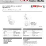2407SCP-WT-0 สุขภัณฑ์แบบสองชิ้น รุ่น Compact Codie ใช้น้ำ 3/4.2 ลิตร