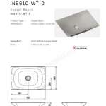 INS610-WT-0 อ่างล้างหน้าแบบวางบนเคาน์เตอร์ รุ่น S600