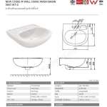 0947-WT-0 อ่างล้างหน้าแบบแขวนผนัง รุ่น New Codie-R