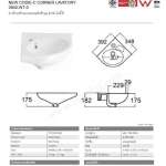 0940-WT-0 อ่างล้างหน้าแบบแขวนผนังเข้ามุม รุ่น New Codie-C