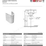 0740-WT ขาตั้งอ่างล้างหน้าแบบตั้งลอย รุ่น Concept