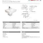 0507W/0707-WT-0 อ่างล้างหน้าแบบแขวนผนัง พร้อมขาตั้งลอย รุ่น Acacia Evolution 