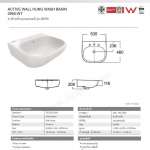 0955-WT อ่างล้างหน้าแบบแขวนผนัง รุ่น Active