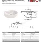 0552-WT อ่างล้างหน้าแบบแขวนผนัง รุ่น Concept Sphere 