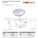 470LM-WT-0 อ่างล้างหน้าแบบฝังใต้เคาน์เตอร์ รุ่น Ovalyn