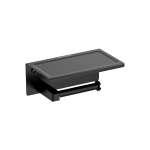 K-0498-84-BK ที่ใส่กระดาษชำระ พร้อมชั้นวาง สี Matte Black รุ่น Concept Square 0