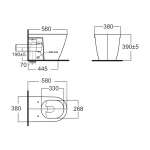 3225S-WT-0 สุขภัณฑ์ตั้งพื้นแบบใช้ฟลัชวาล์ว รุ่น Acacia (ไม่รวมฟลัชวาล์ว)