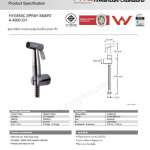 A-4900-CH ชุดสายฉีดชำระสแตนเลส สีโครเมี่ยม รุ่น Smart