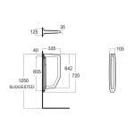 CUD030U0-1CACT0000 แผงกั้นโถปัสสาวะชาย (Urinal Partition) 