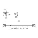 9085-WT ราวแขวนผ้า ยาว 65 ซม. รุ่น Standard