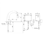 A-8815-10-LE ก๊อกน้ำเย็นอ่างล้างหน้าอัตโนมัติ รุ่น Selectronic Caste Spout